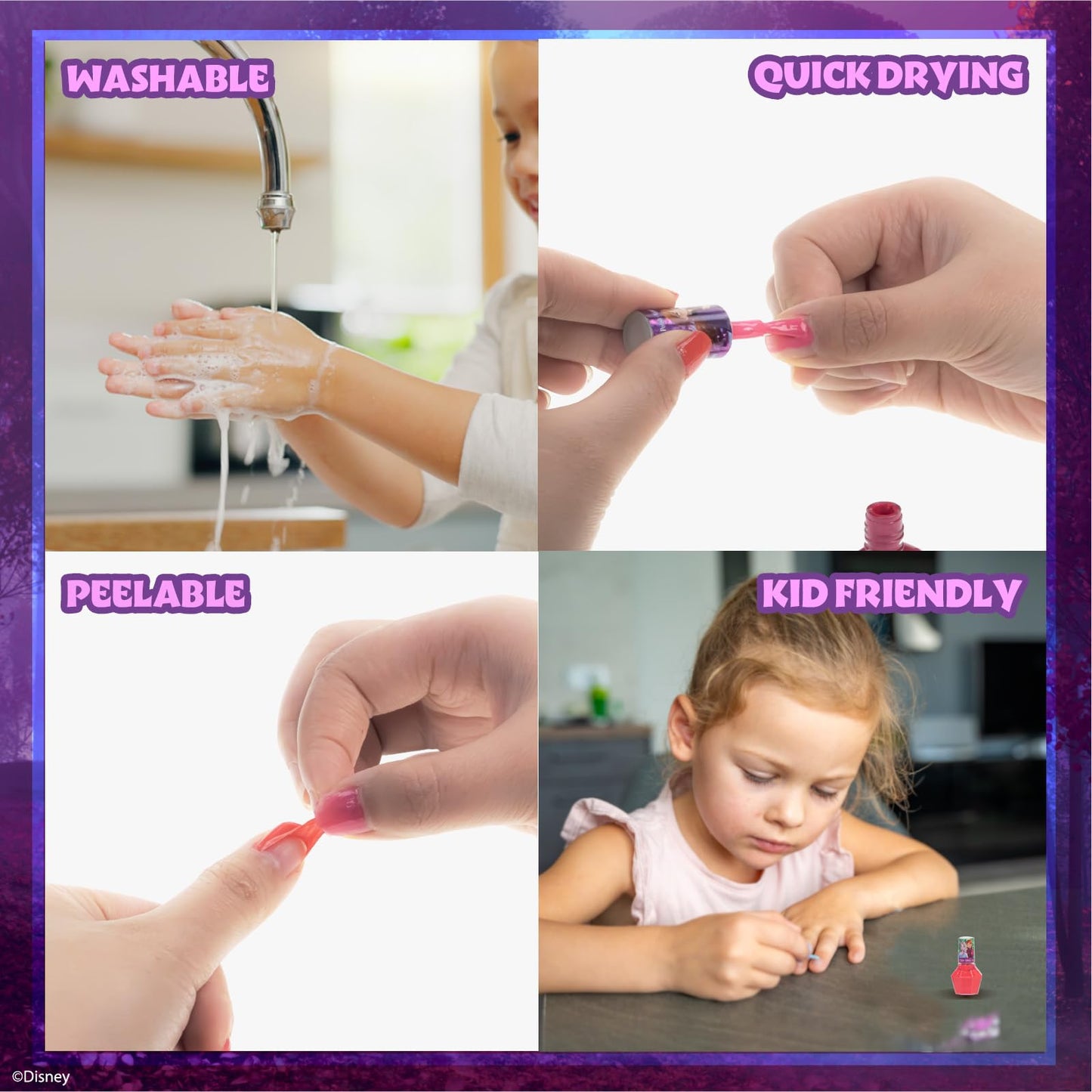 Frozen Esmalte al Agua 15 pzas Fácil de Quitar para Niñas Regalo