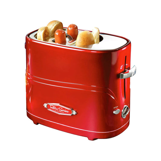 Nostalgia hdt600retrored Retro Series Pop-up Hot Dog tostador, rojo