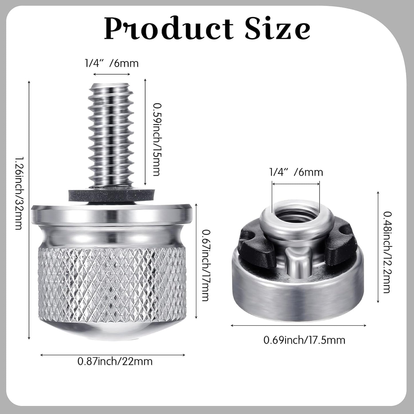 Juego de 2 Tuercas WADY Plata Compatible con Harley-Davidson Sportster y Softail Touring Dyna