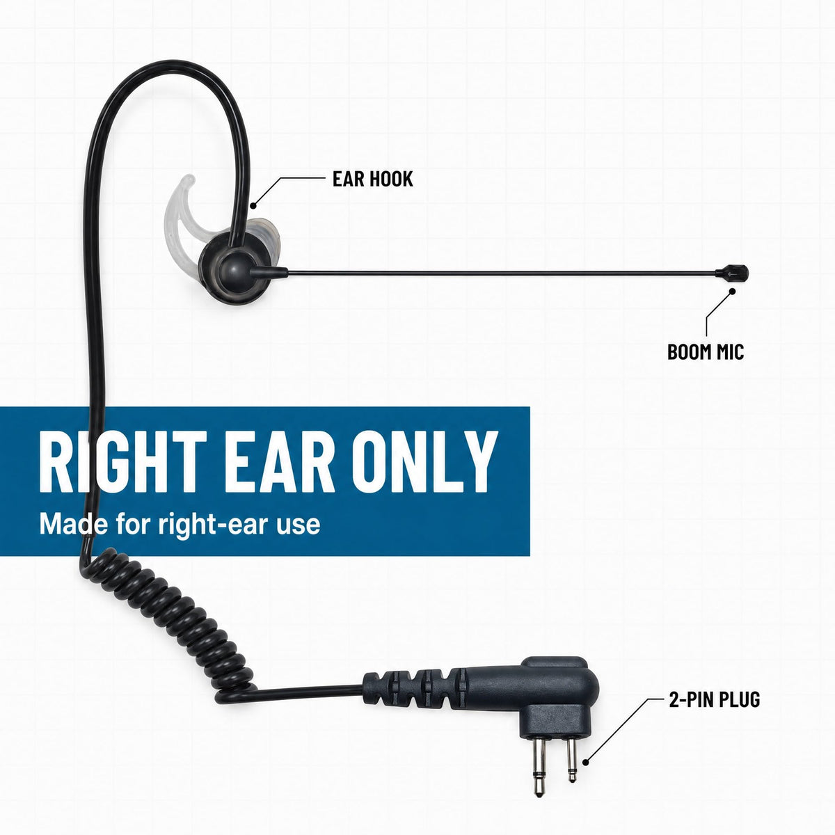 Auriculares para Casco de Motocicleta Klein Electronics RiderComm con Micrófono de Reducción de Ruido y Altavoces Loud-n-clear