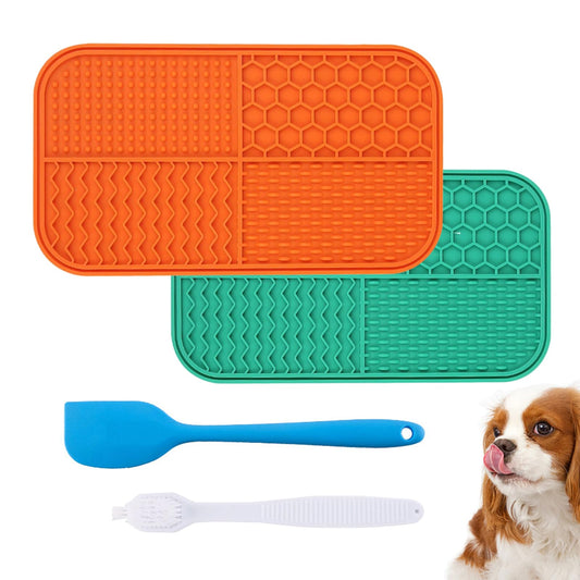 Alfombrilla para Lamer Perros Talkcute con Ventosa Verde Comedero Lento 4 en 1 para Mascotas