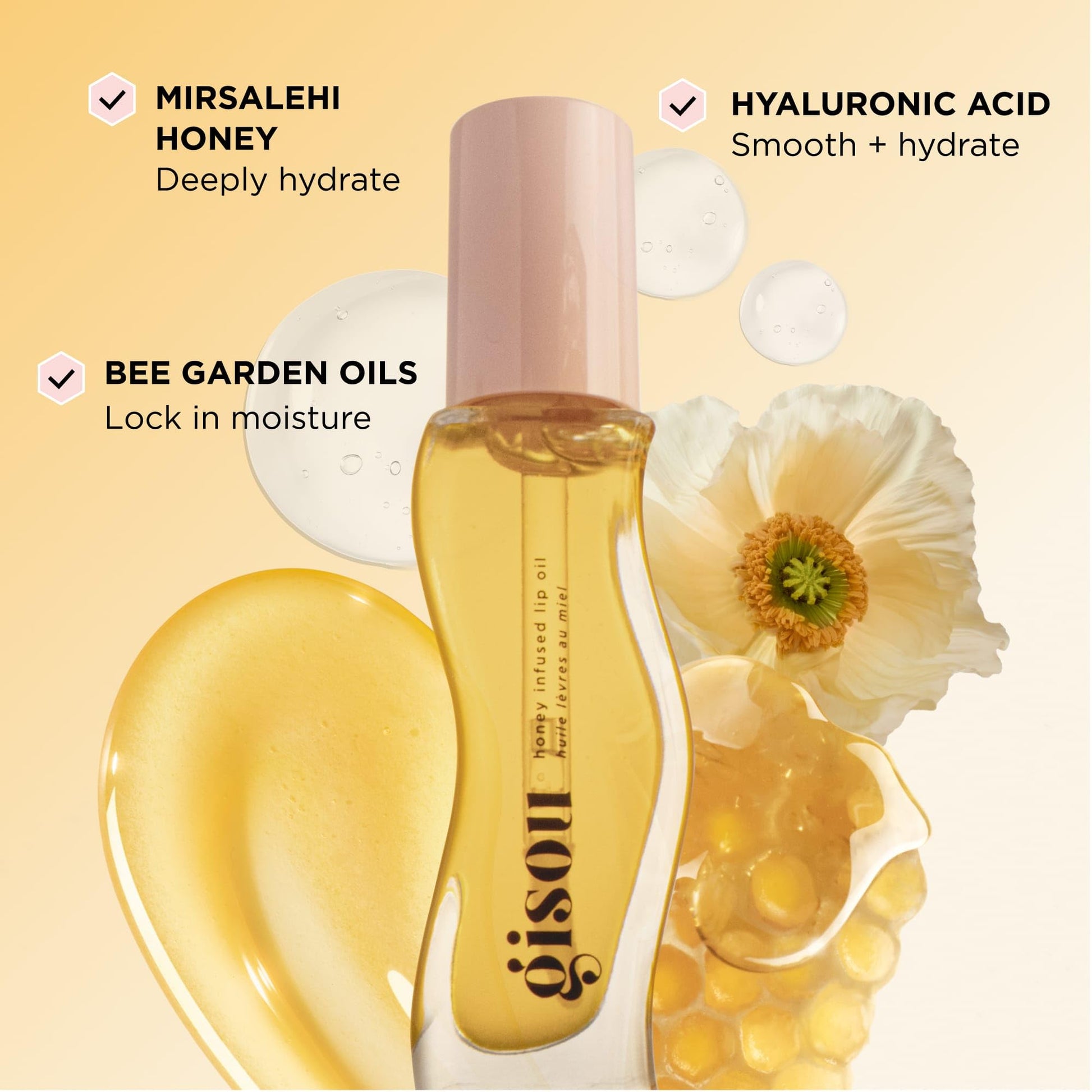Honey infused Lip Oil (Honey gold, Pequeño)