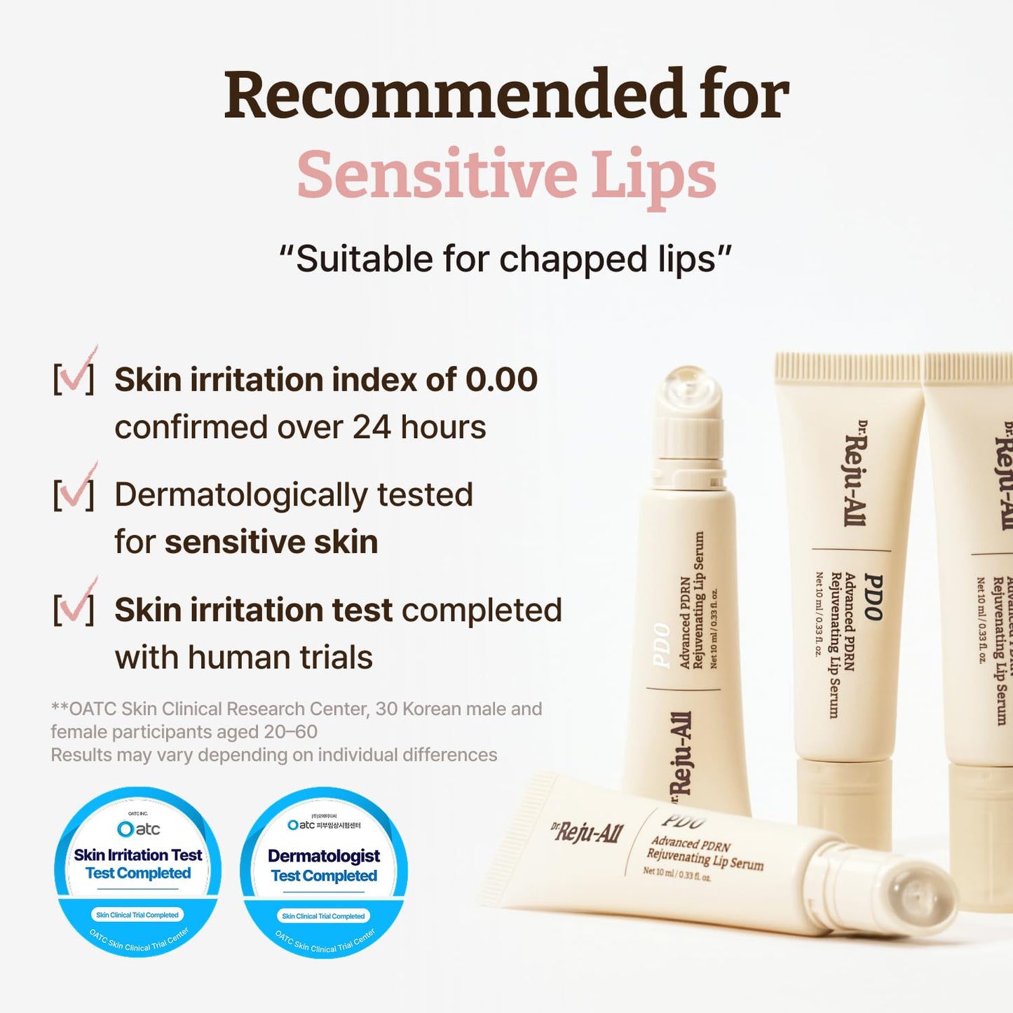 Dr.reju-all Advanced Pdrn Rejuvenating Lip Serum ? Hydrating Lip Balm with Lipozip for Glowy, Dewy Lips ? Gentle Exfoliating & Smoothing Lip Moisturizer ? Hibiscus & Lactic Acid ? 0.3 Fl Oz