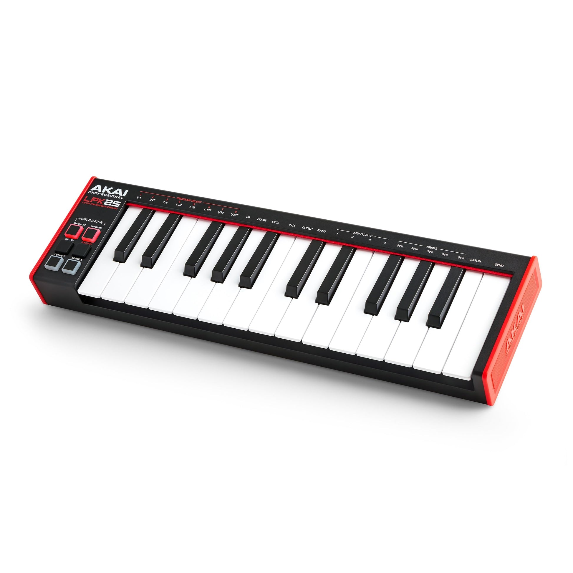 AKAI Professional LPK25 MKII - Тeclado controlador MIDI USB con 25 teclas de sinte sensibles para Mac y PC, arpegiador y software de producción musical