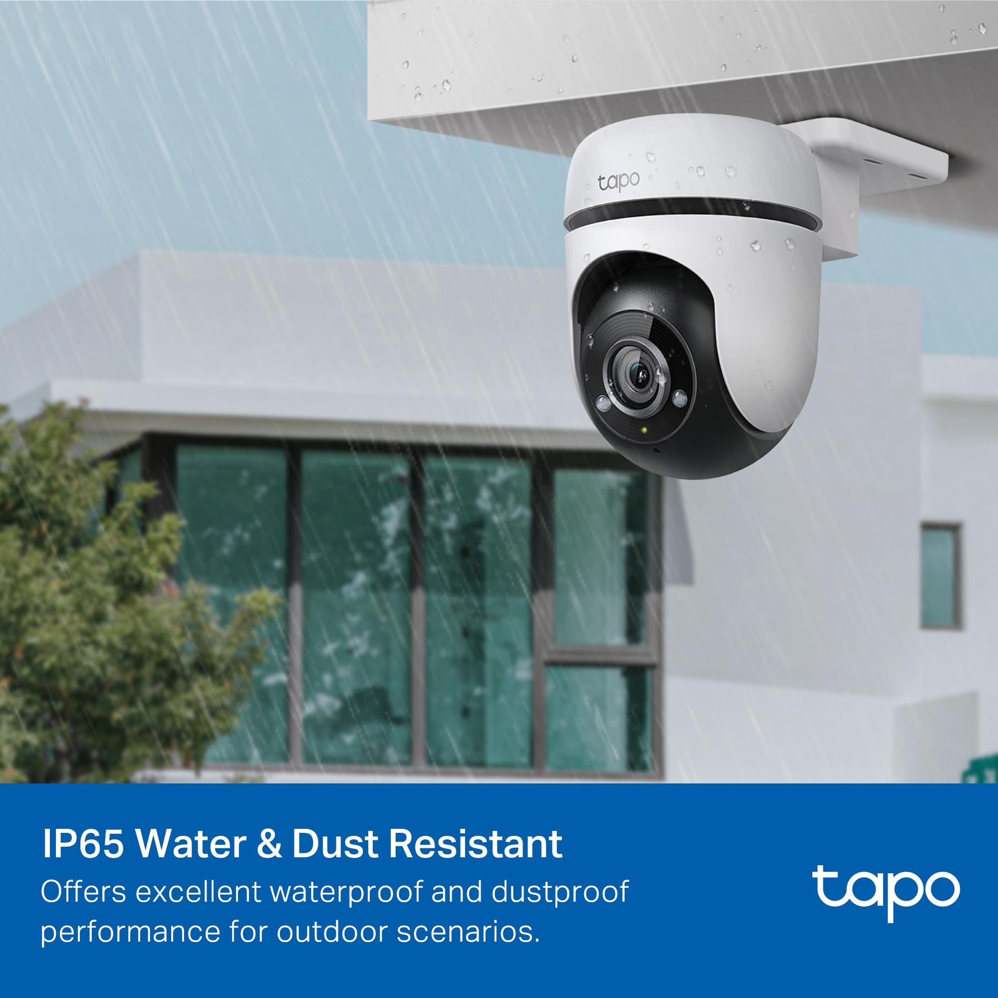 Cámara de Seguridad Wi-Fi TP-Link Tapo Nueva Generación 1080P con Visión Nocturna y Detección de Movimiento para Exteriores