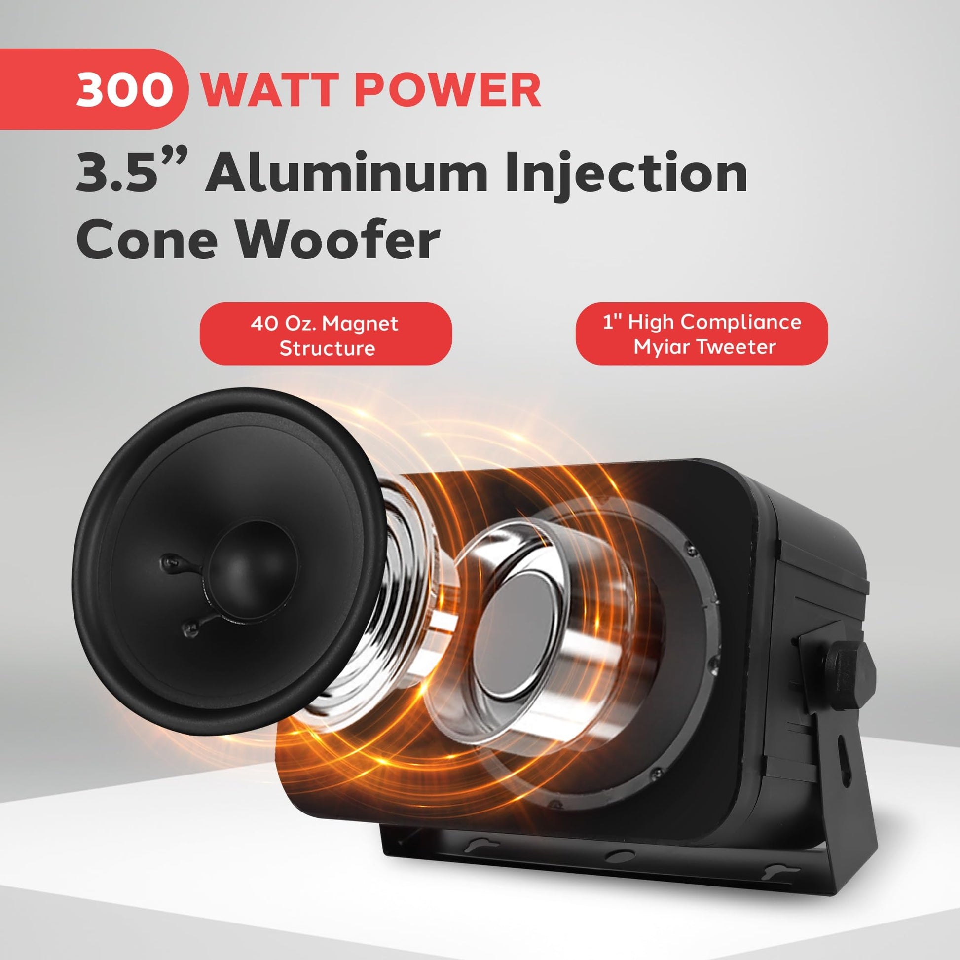 Dual Waterproof Outdoor Speaker System - 3.5 Inch Pair of Weatherproof Wall / Ceiling Mounted Speakers w/ Heavy Duty Grill, Universal Mount - For Use in the Pool, Patio, Indoor - Pyle PDWR30B (Black)