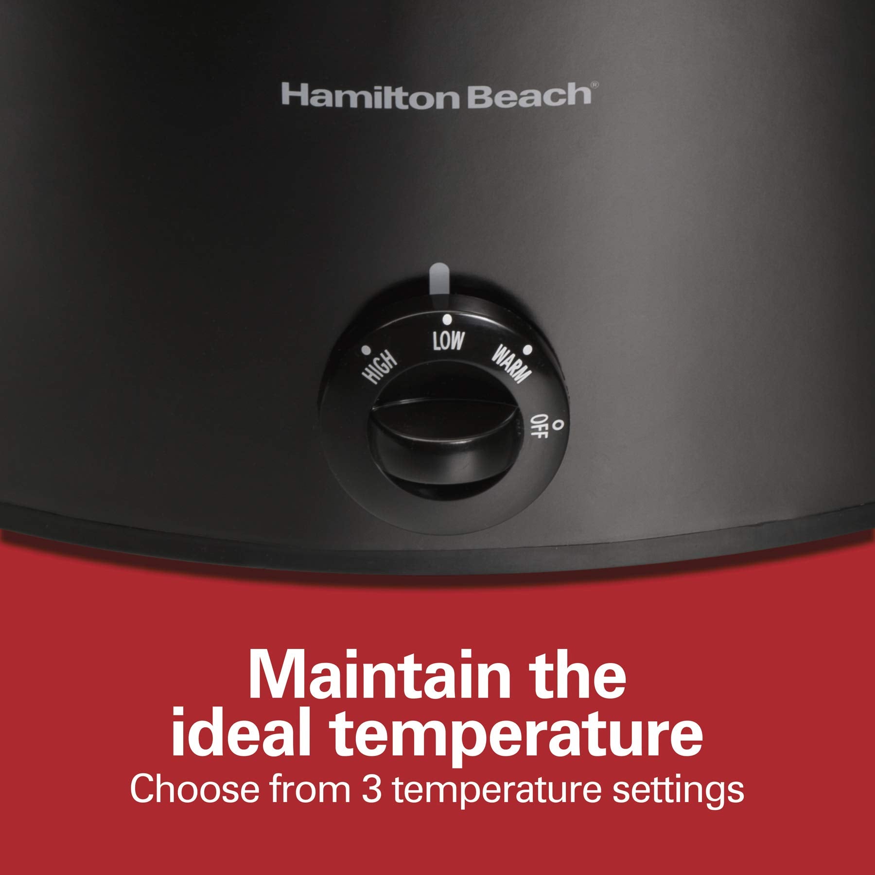 Hamilton Beach Stay or Go - Olla de cocción lenta portátil con cerradura de tapa, apta para lavaplatos, 6 cuartos de galón, color negro 33261