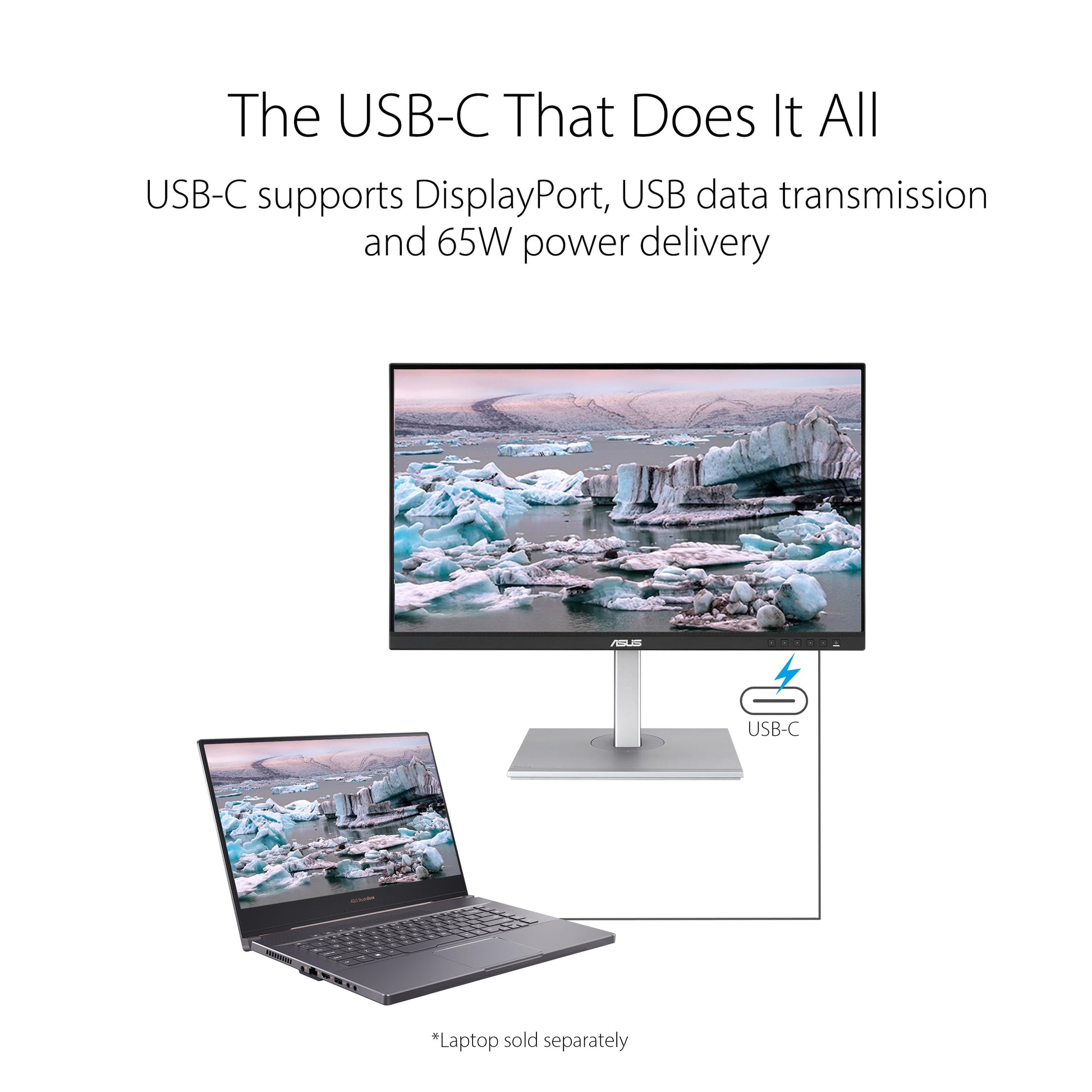 Asus Monitor Profesional 27" ProArt PA278CV, IPS, WQHD, edición de vídeo, animación, precisión de color, verificado por Calman, USB-C, DisplayPort