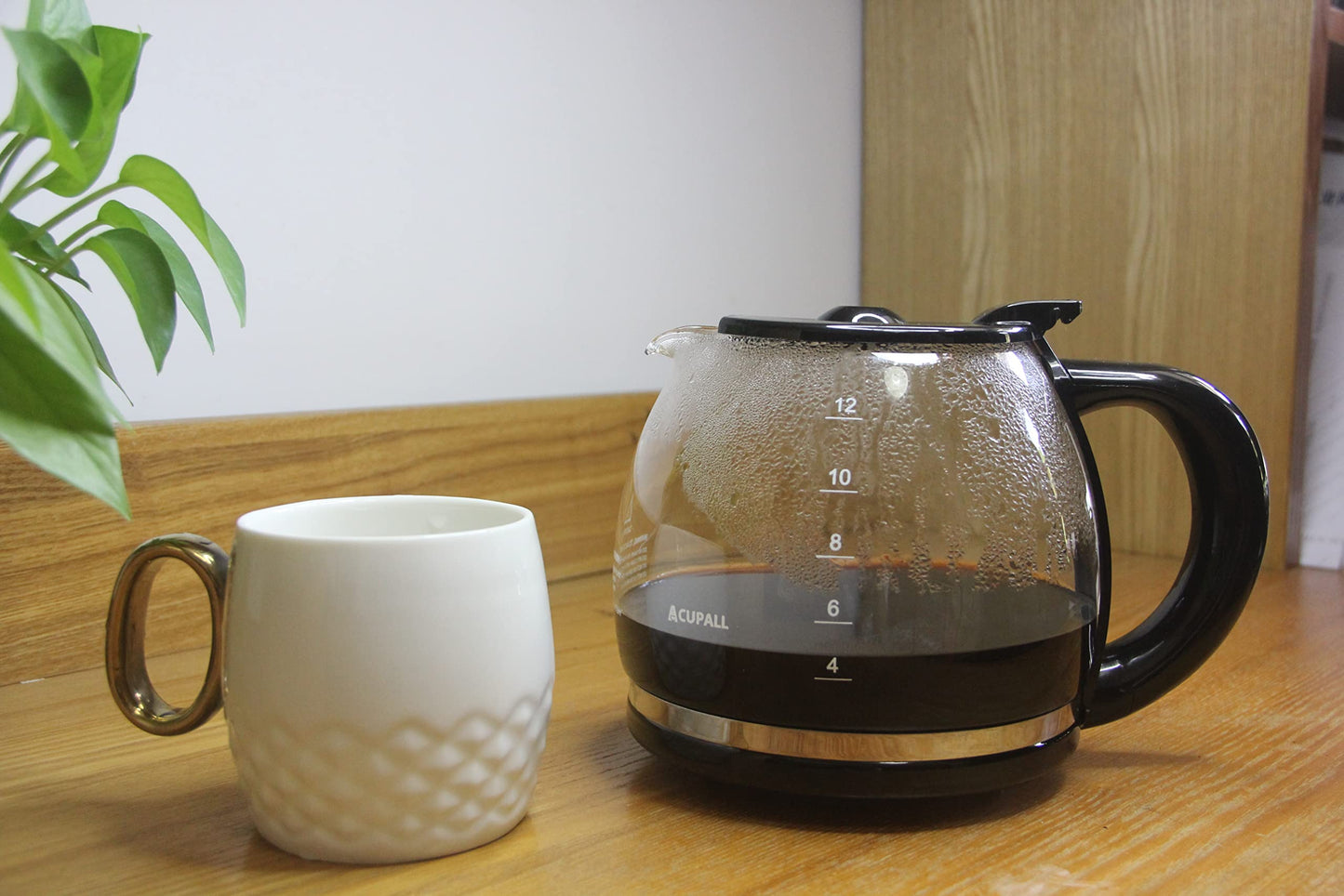 Jarra de vidrio de repuesto para cafetera de 12 tazas, compatible con 12 tazas de repuesto para cafetera negra y Decker