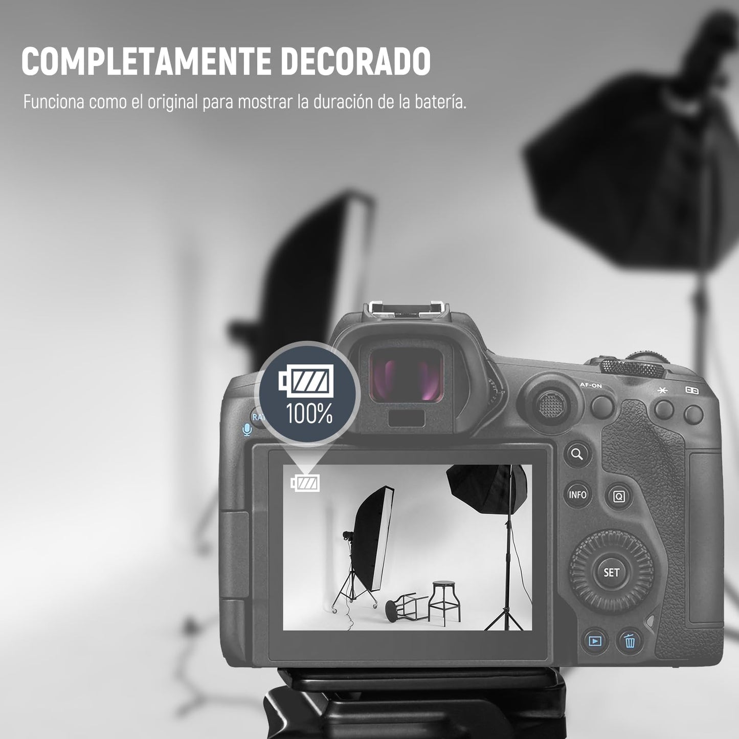 Paquete de 2 Baterías de Repuesto NEEWER LP-E6P/LP-E6NH/LP-E6N/LP-E6 Compatible con Canon EOS R5 R6 R7 5D II III IV 6D II y Cargador Dual USB