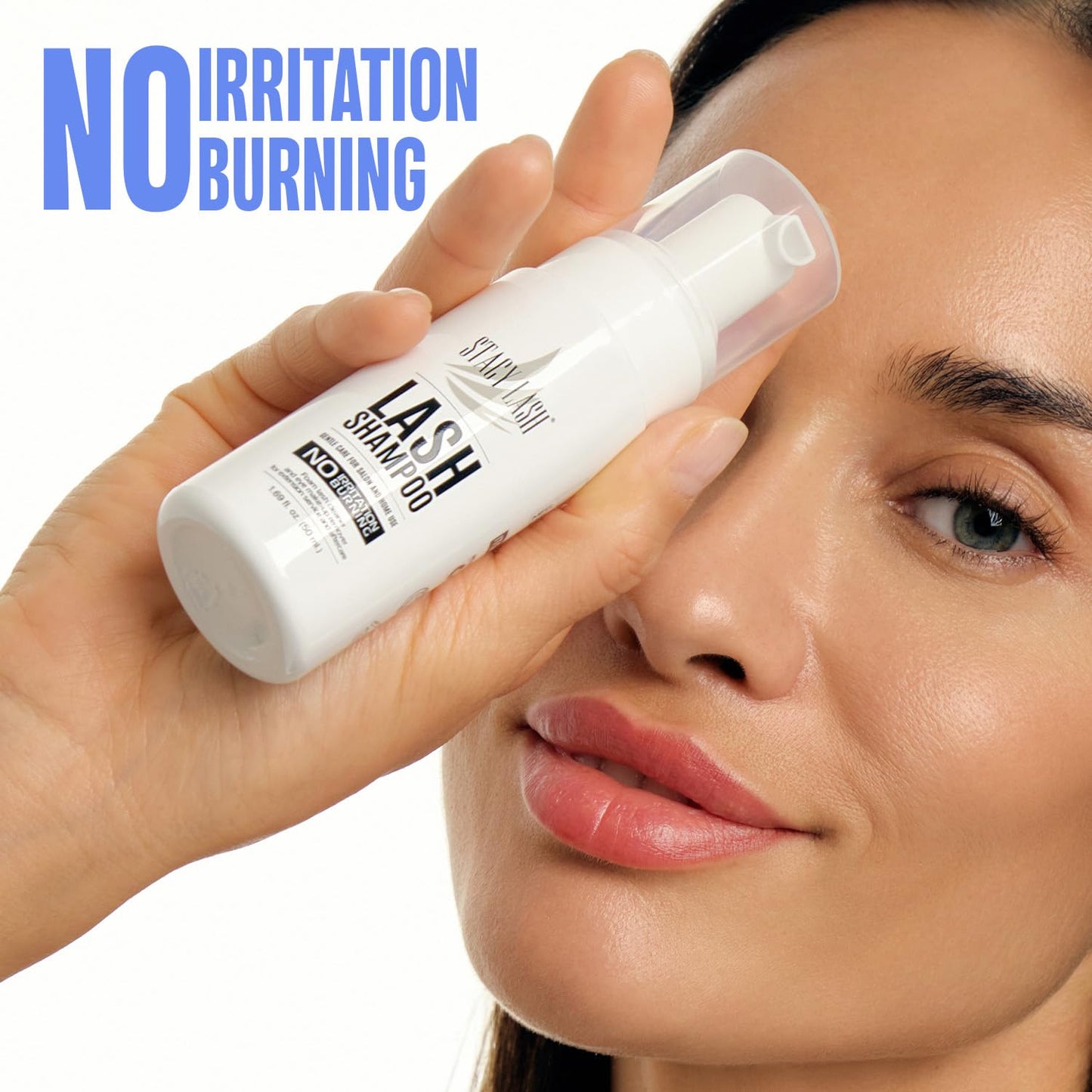 Stacy Lash Shampoo de Pestañas 50 ml con Cepillo - Sin Irritación - Sin Aceite - Hecho en USA