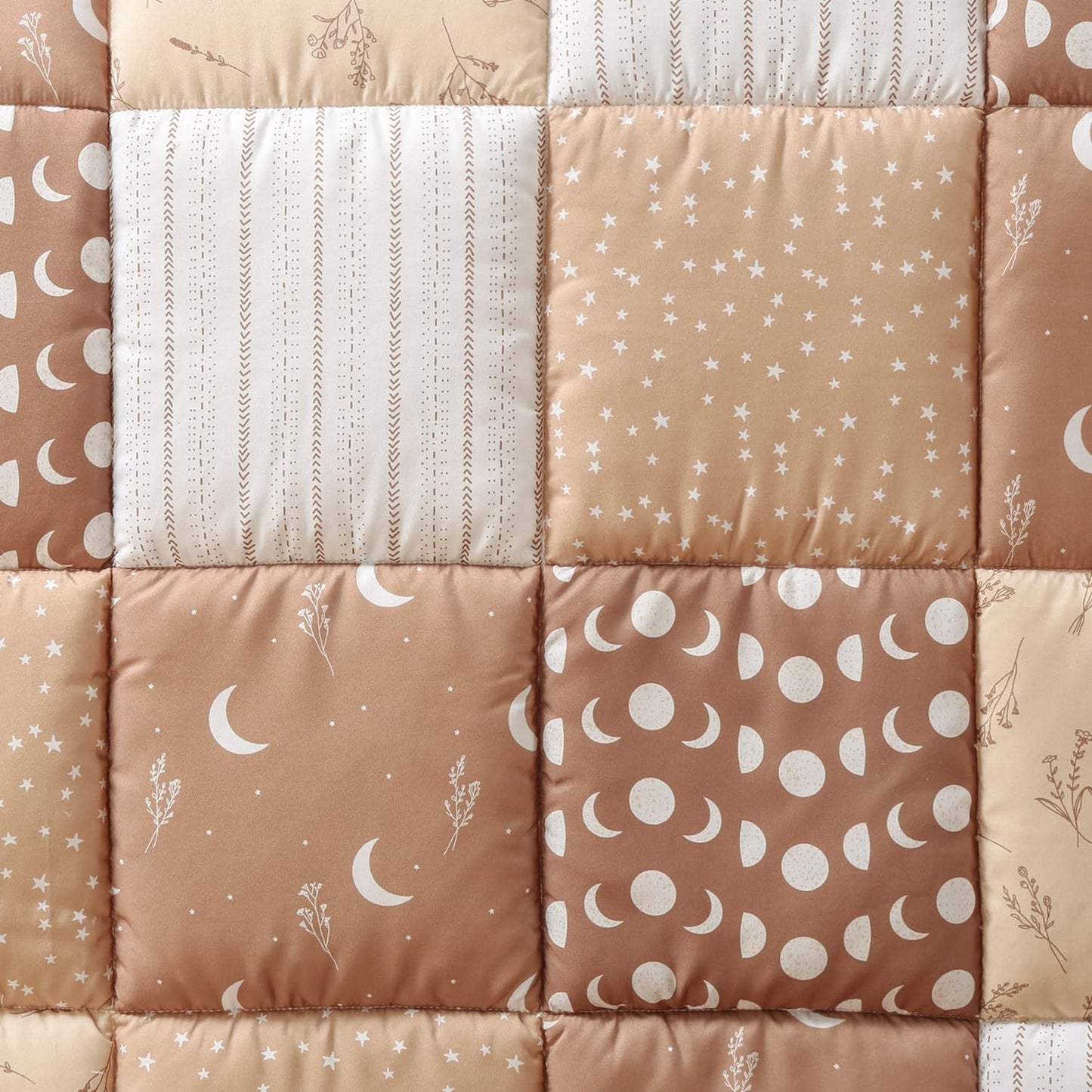 El juego de ropa de cama para cuna de 3 piezas The Peanutshell para niños y niñas - Decoración de cama de guardería para recién nacidos, bebés y niños pequeños con sábana ajustable para cuna, volante