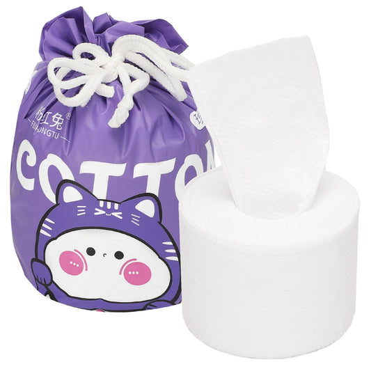 Toalla facial desechable Toallas limpiadoras faciales espesas Toallitas secas para maquillaje Cuidado de la piel Hogar Viajes 7.87” x 7.87” (100 unidades) Carrete