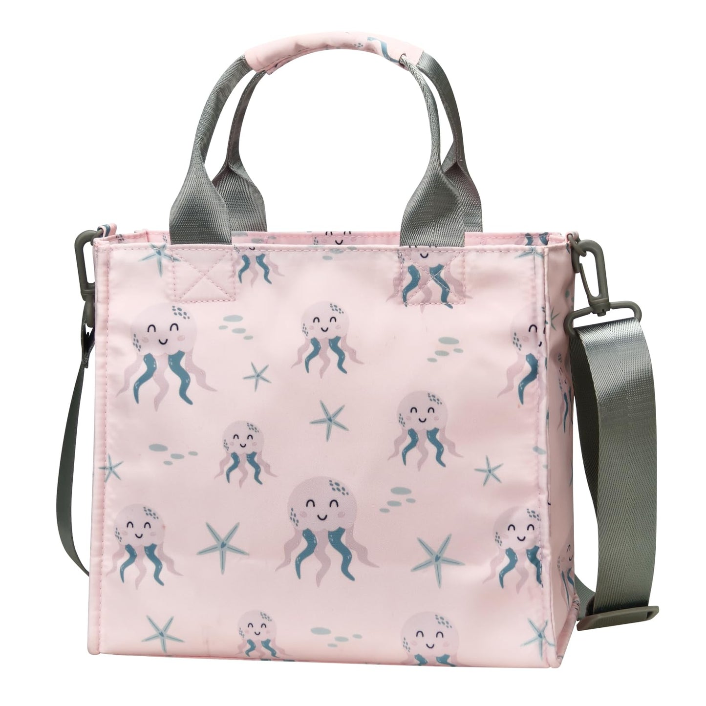PHEBEN - Bolsa de pañales pequeña impermeable, de viaje, mini bolsa de pañales multifunción para bebé (pulpo rosa)