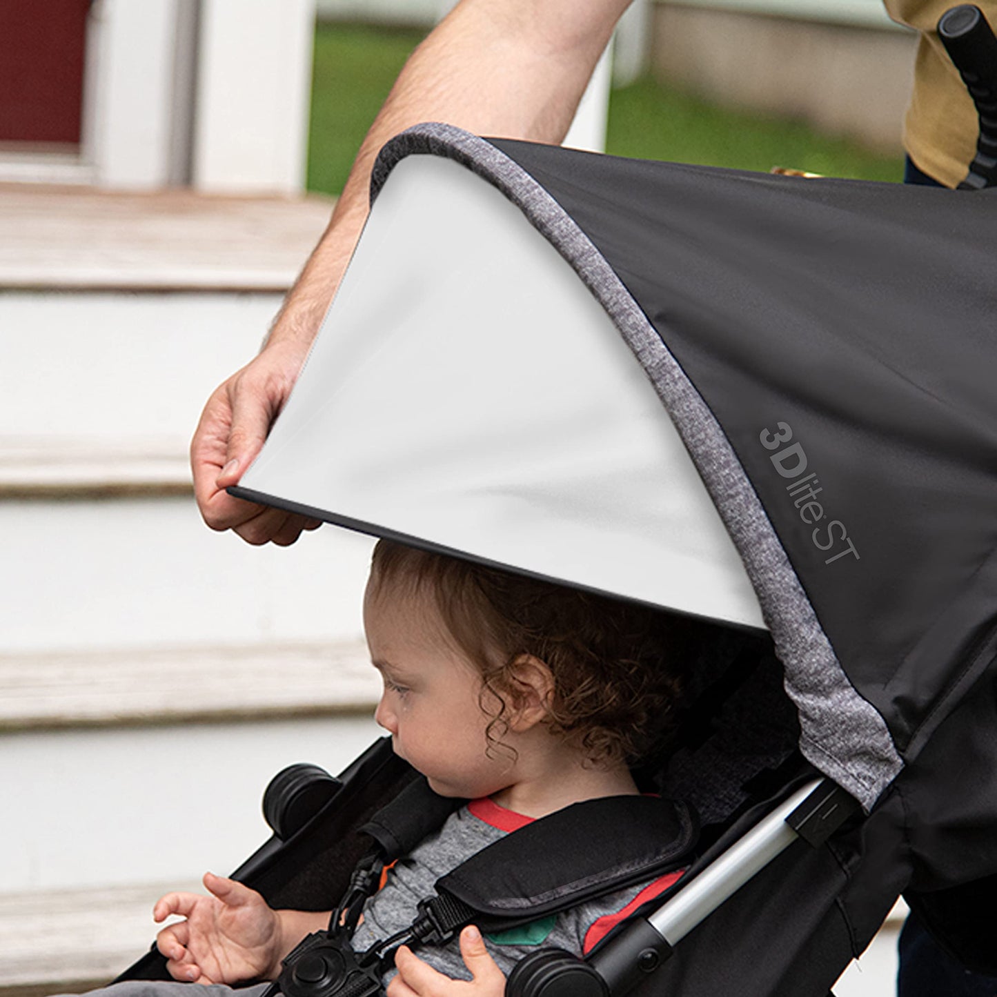 Carriola Summer Infant 3Dlite ST Negro Ligero con Marco de Acero y Área de Asiento Grande para Viajes