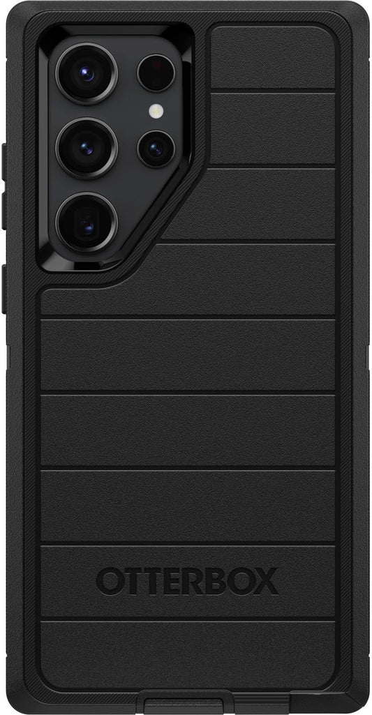 Funda Defender OtterBox Galaxy S23 Ultra Negro Resistente y Duradero con Protección de Puerto y Defensa Microbiana