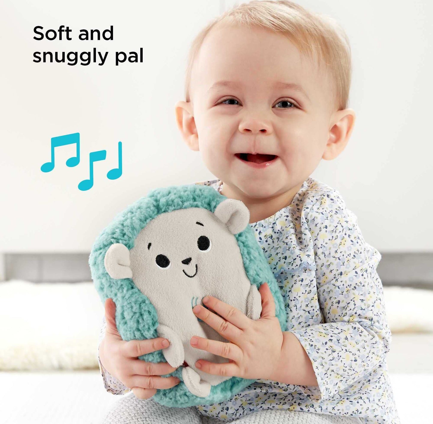 Fisher-Price Baby Juguete Erizo Vibraciones Relajantes con Música, Tejido Suave y 4 Modos de Calma, para Recién Nacidos en Adelante