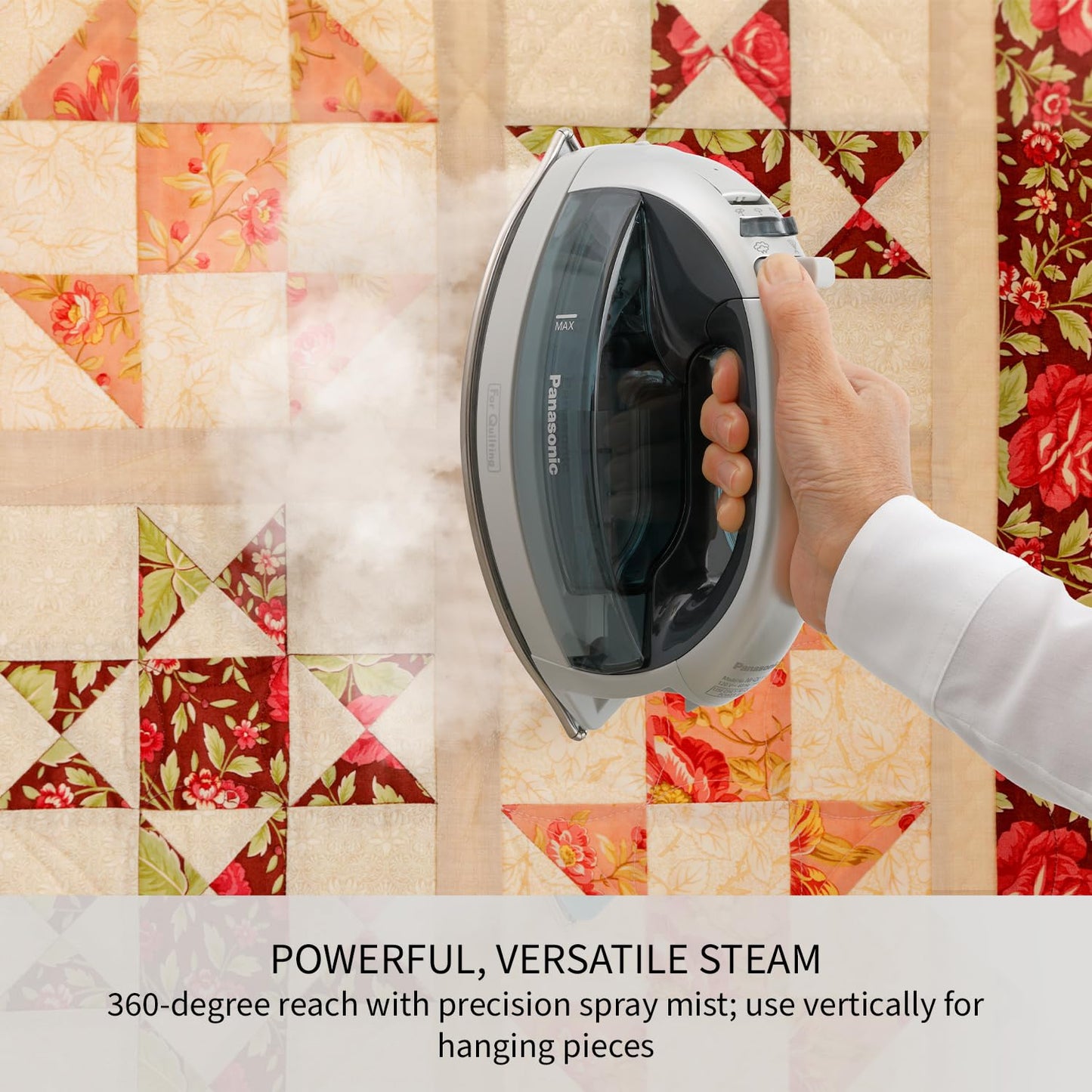 Plancha Inalámbrica Panasonic Plata 360 Grados con Puntas de Precisión y Suela de Acero Inoxidable