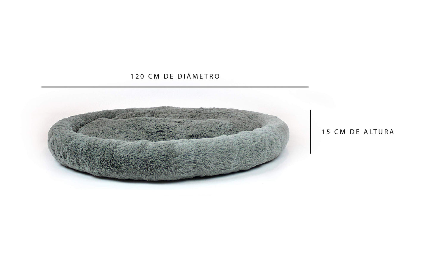 Cama para Perro Hills Gris Tipo Dona Anti Estrés XX-Large