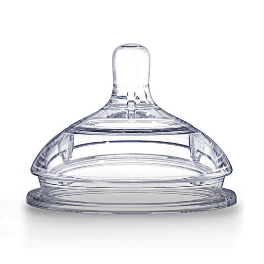 Comotomo Set de 2 Tetinas de Repuesto para Biberones, Flujo Variable, Transparente
