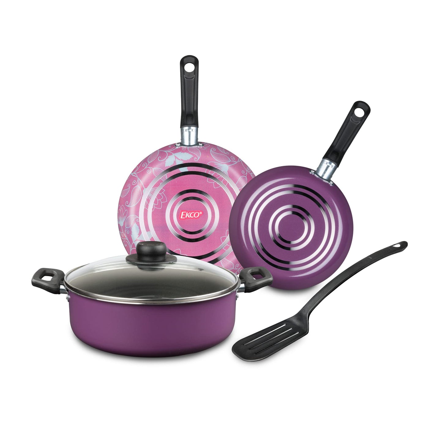Batería de Cocina Ekco Violeta Antiadherente 5 Piezas