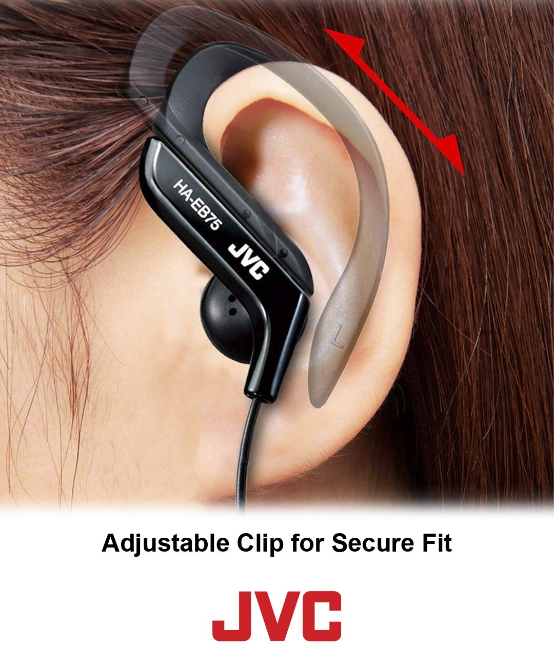 Audífono Deportivo JVC Negro con Clip