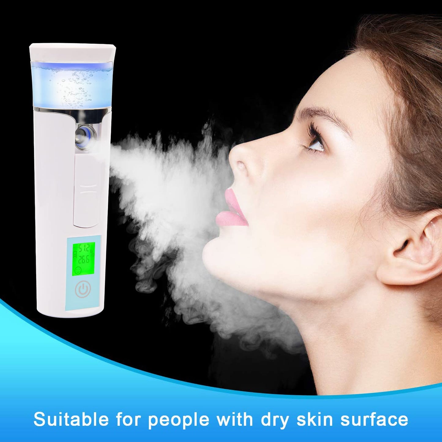 Nano Facial Mister, Mini vaporizador facial, práctico pulverizador de niebla hidratante, extensiones de pestañas atomizadoras, vapor de cuidado de la piel, recargable por USB