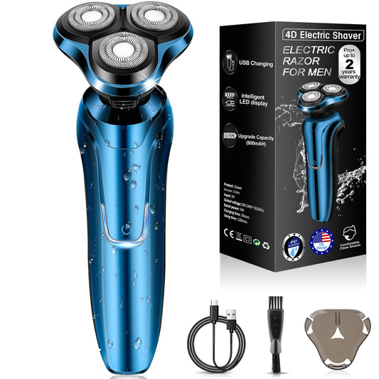 Afeitadora Eléctrica Handsomeface Verde Oscuro Recargable USB Impermeable para Hombre