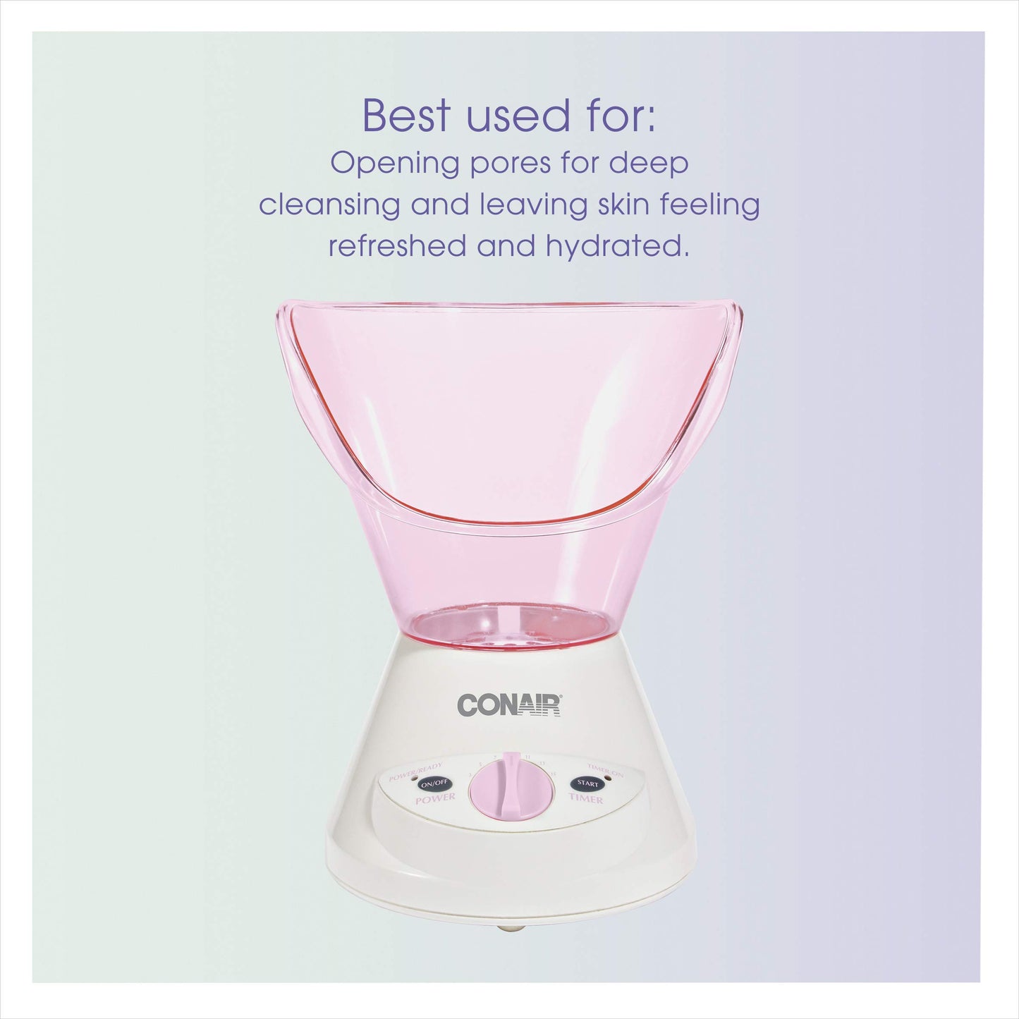 Conair True Glow by Gentle Mist Sistema de sauna facial hidratante con cepillo de limpieza facial