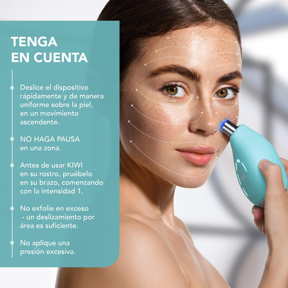 FOREO KIWI – Limpiador facial eléctrico – Succionador de puntos negros – Exfoliante facial con punta de diamante – Eliminación de espinillas y granos – Limpieza profunda de poros