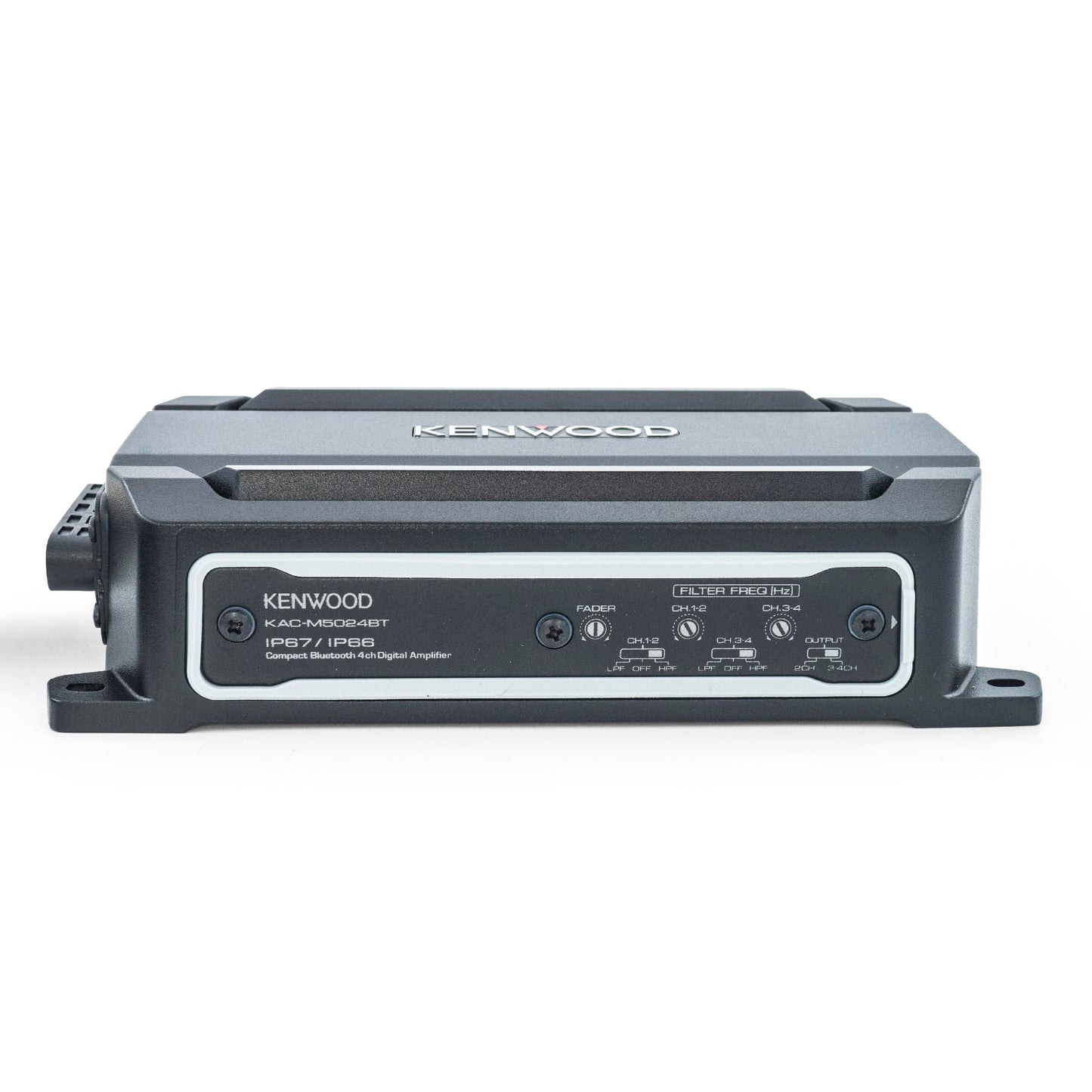 Amplificador Compacto KENWOOD KAC-M5024BT 600 Vatios Bluetooth para Coche Aplicaciones Marinas y ATV Impermeable