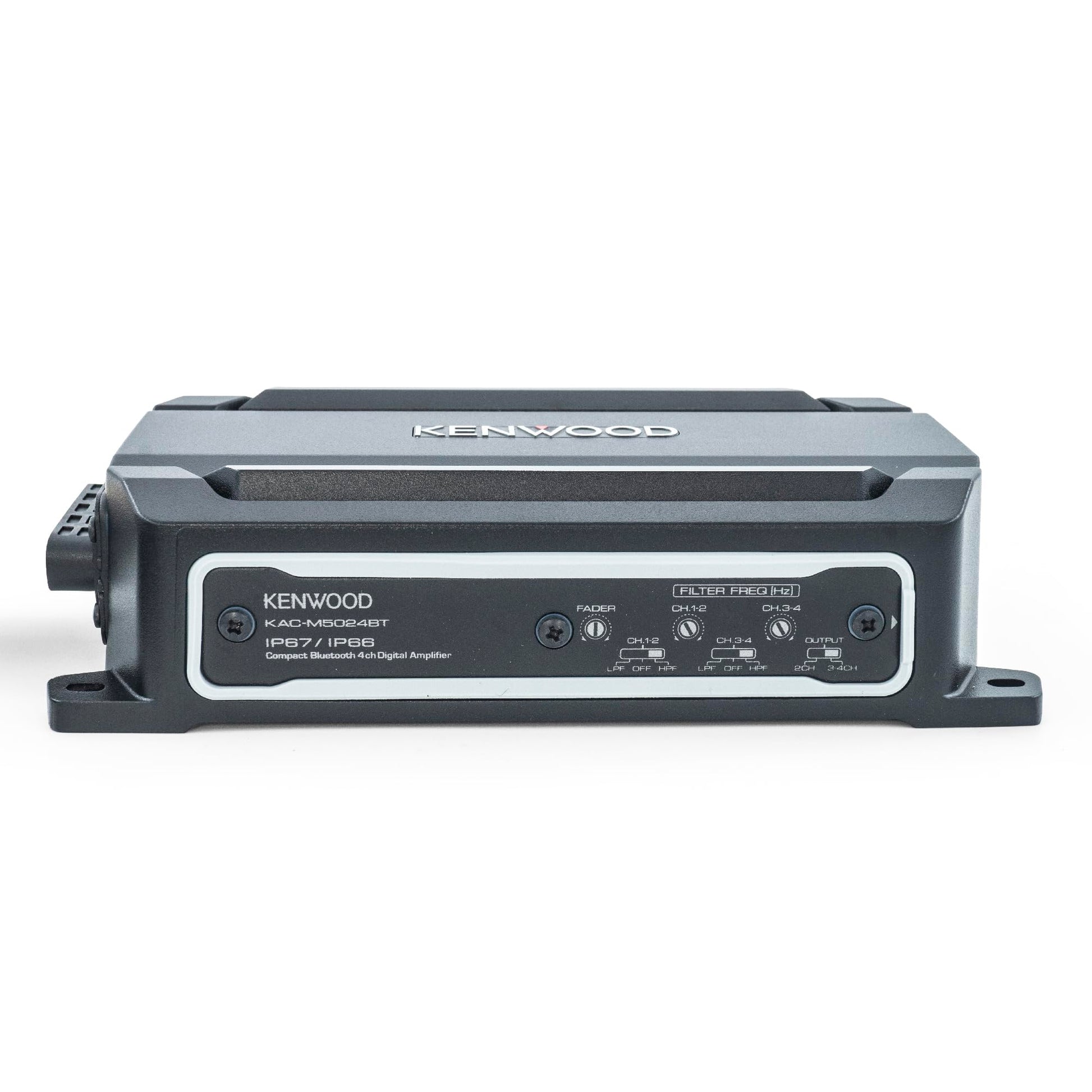 Amplificador Compacto KENWOOD KAC-M5024BT 600 Vatios Bluetooth para Coche Aplicaciones Marinas y ATV Impermeable