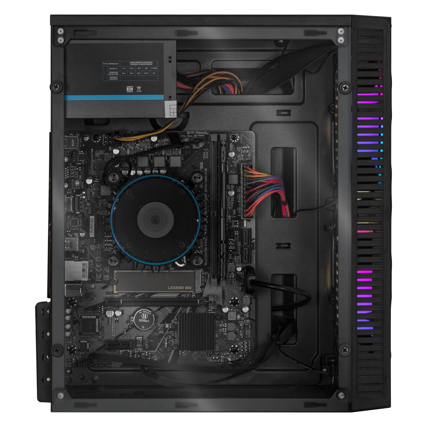 Computadora Xtreme PC Gaming Intel Core I5 12400 16GB SSD 1TB Monitor 23.8 Curvo 100Hz WiFi Negro Fuji