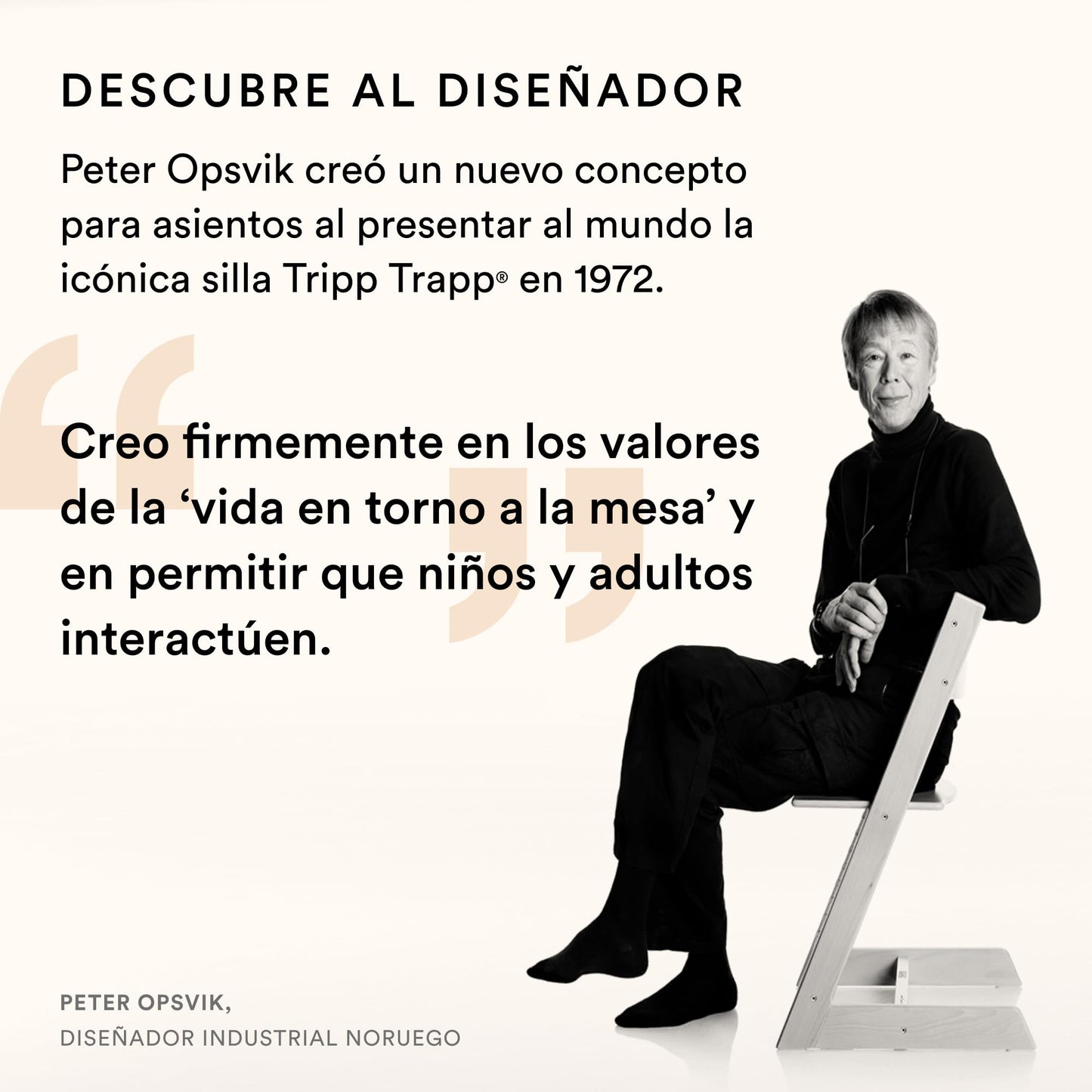 Silla Tripp Trapp de Stokke, Silla ajustable, evolutiva para recién nacidos, niños y adultos - Práctica, cómoda y ergonómica - Diseño atemporal (Vanilla White)
