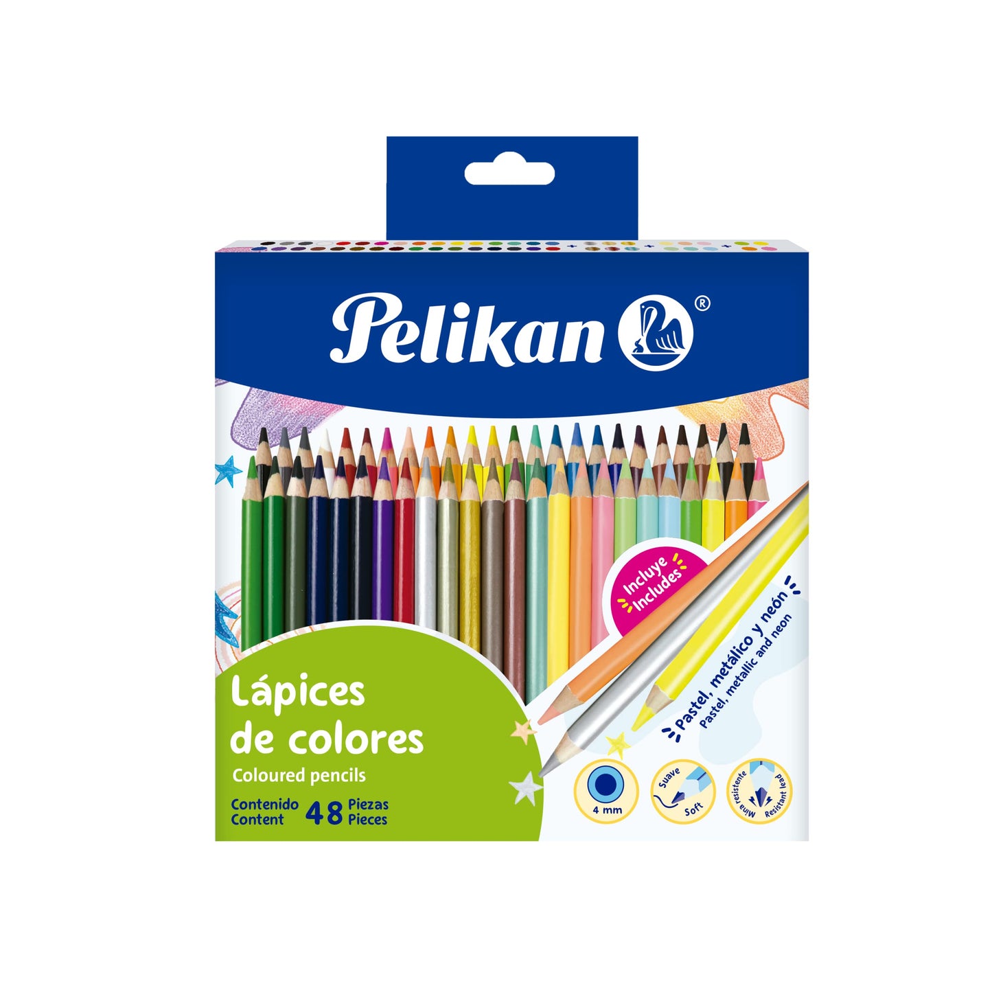 Lápices de Colores Pelikan Surtidos 48 Piezas