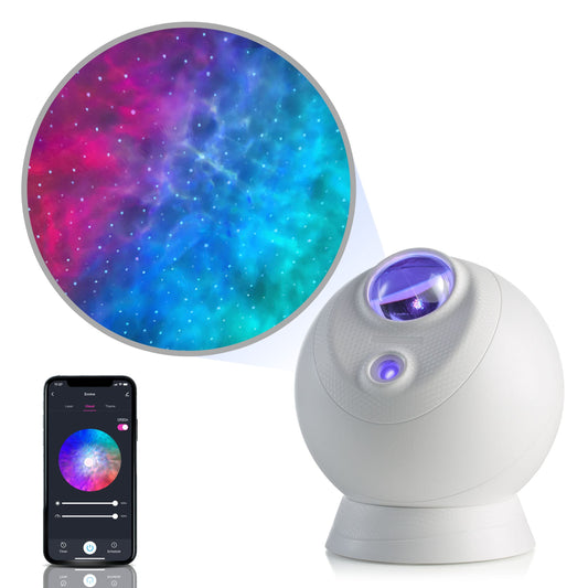 BlissLights Sky Lite Evolve - Proyector de estrellas, galaxias y nebulosa, LED, WiFi App (estrellas azules)