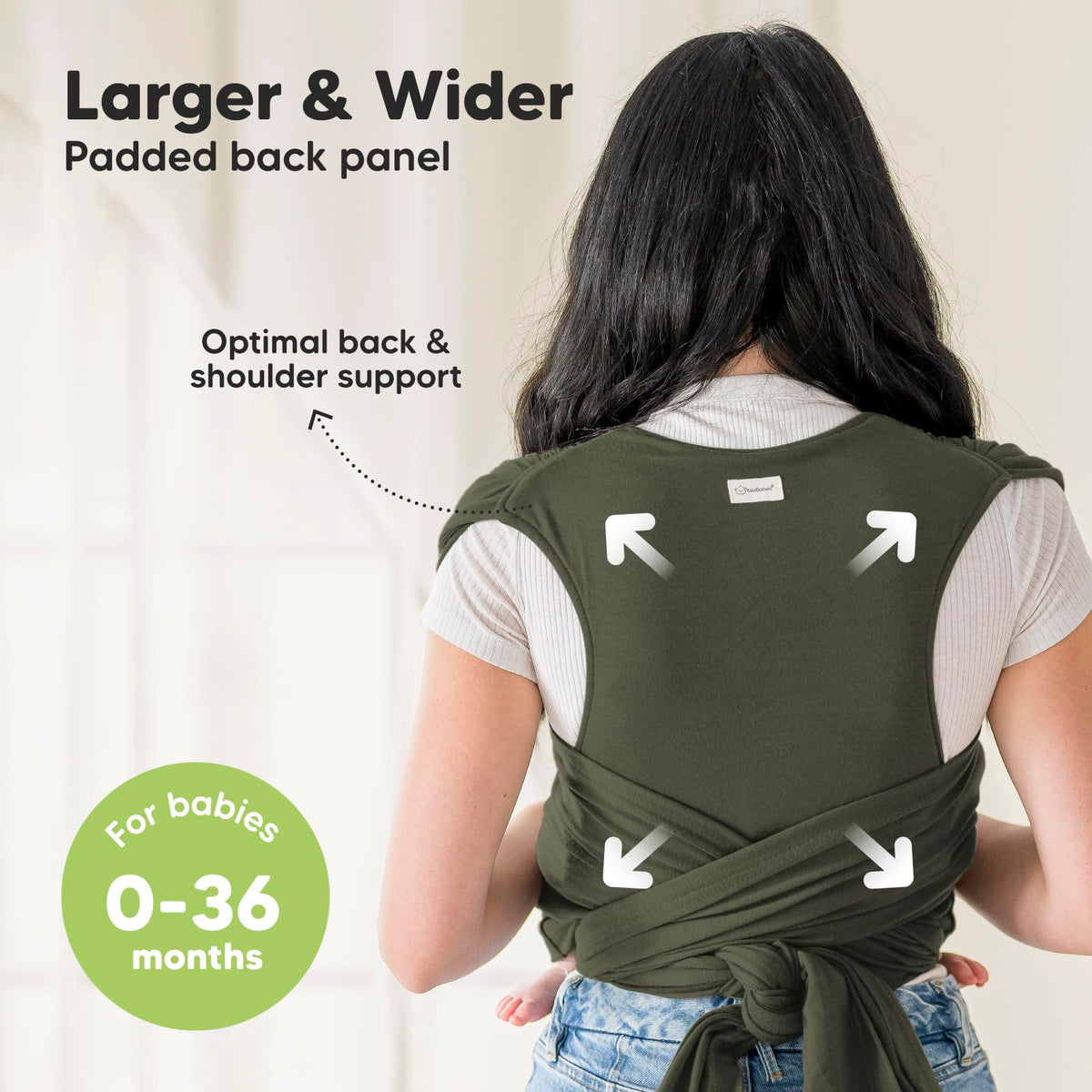 KeaBabies Fular para Bebé con Anillo y Correa Ring Sling, Portabebés D-Lite