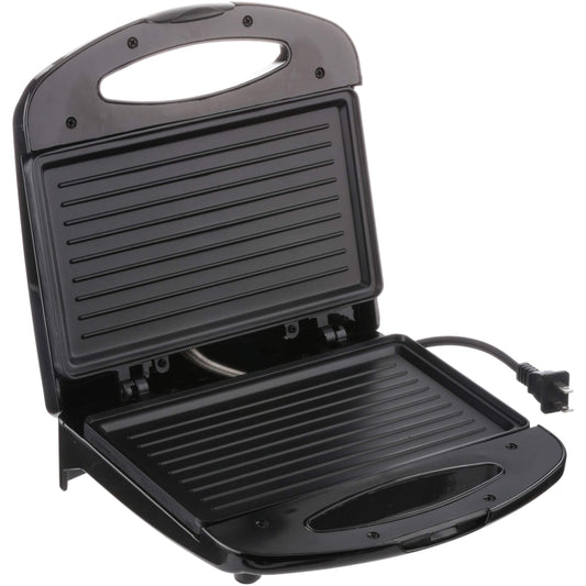 Chefman | Parrilla de Contacto Eléctrica Antidherente | Sandwichera | Asador Eléctrico | Negro