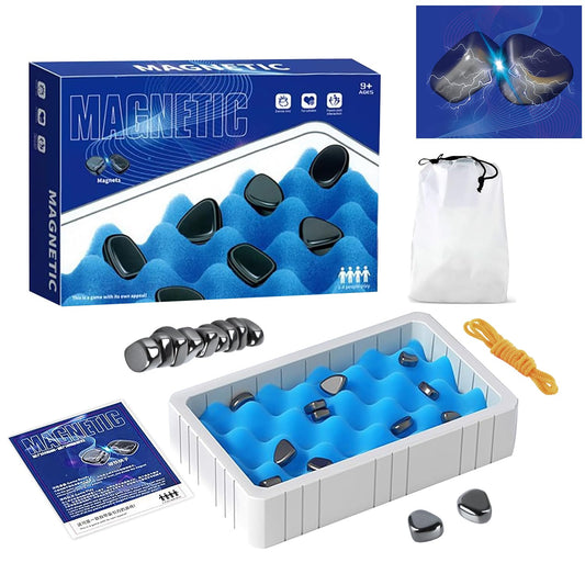 KCHOOH Juego de Ajedrez Magnético,Juegos de Mesa,Juego de Ajedrez Magnético Portátil, Magnetic Chess GameJuego de Mesa para Fiesta Familiar, Juego Cuerda