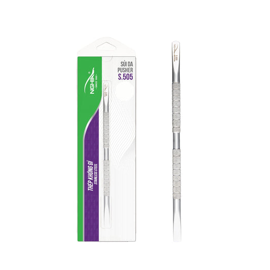 Professional Stainless Steel Duluxe Cuticle Pusher S-505 by Nghia