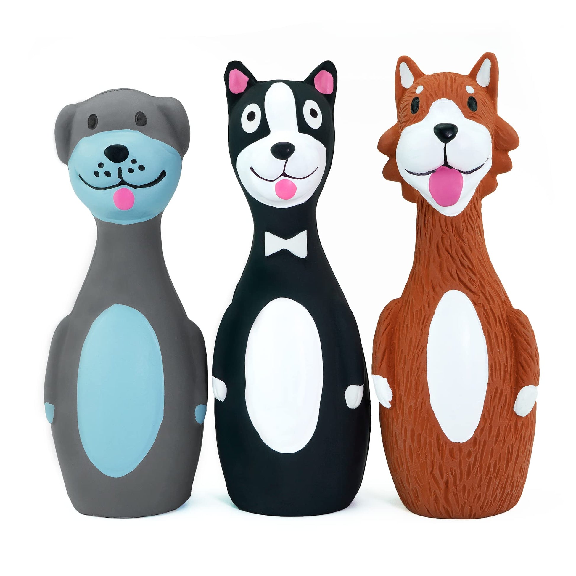 Chiwava Paquete de 3 5.7" Juguete de Latex para Perros Pequeños y Divertidos de Juego Interactivo
