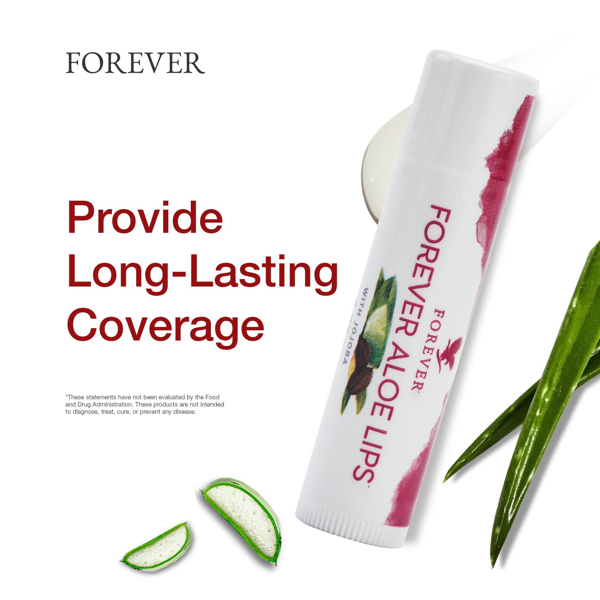 Forever Living - Forever Aloe Lips - Ultimate Lip Care para cualquier clima - Bálsamo labial hidratante con áloe, jojoba y cera de abejas, vegano, paquete de 12