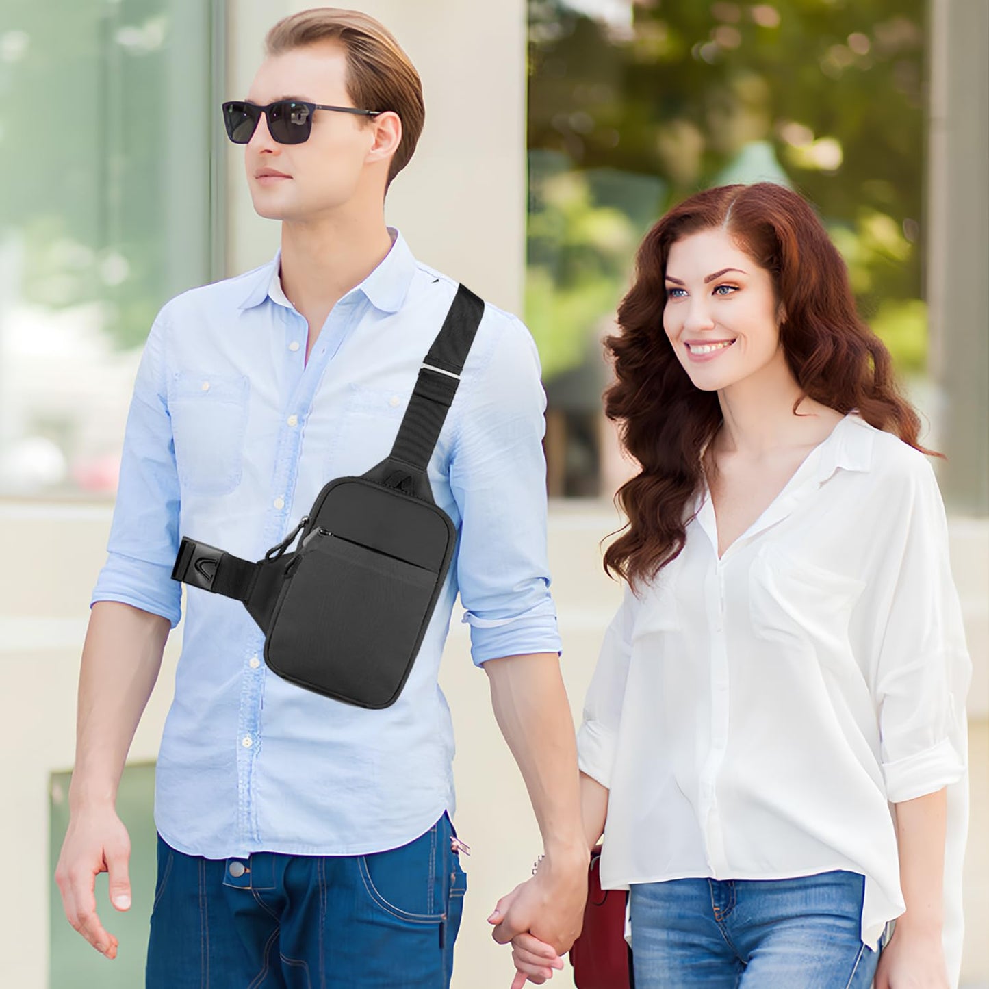 Mini Bolso Cruzado Impermeable y Ligero para Hombre Ideal para Viajes y Uso Diario