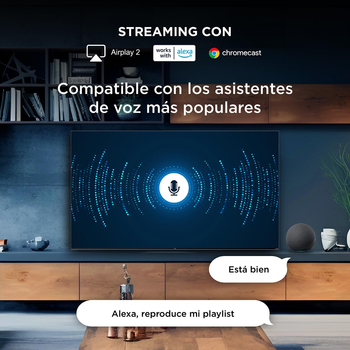 TCL Smart TV Pantalla 43" 43Q651G Google TV QLED 4K | HDR 10 250 NITS | 60 Hz | Dolby Audio Digital + | Compatible con Alexa