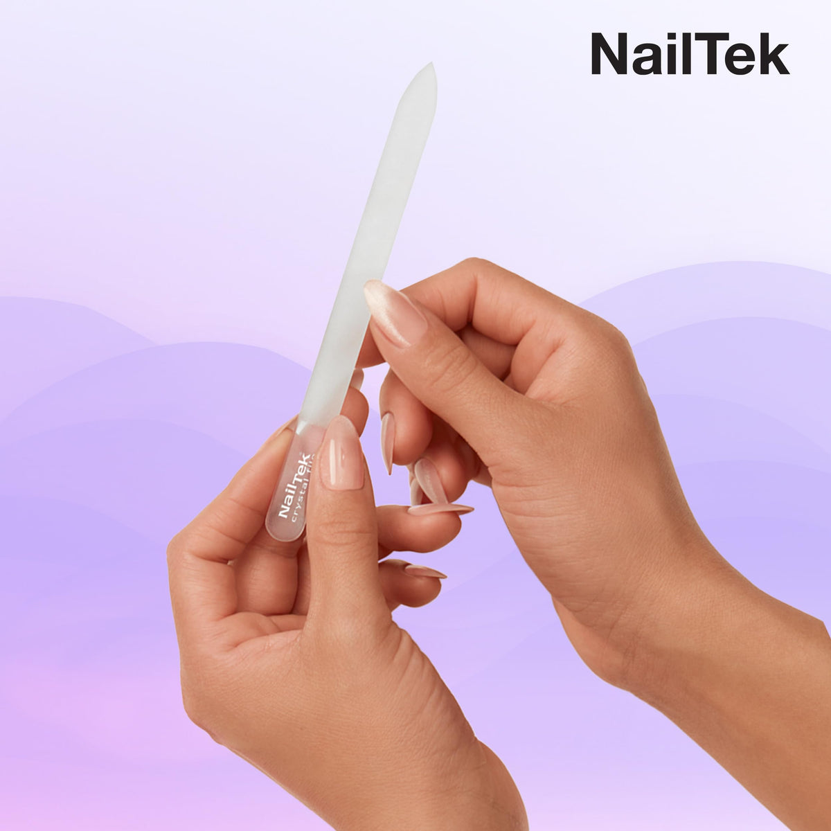 Nail Tek Lima de Cristal de Alta Calidad de 5 Pulgadas Reusable Desinfectable Portátil