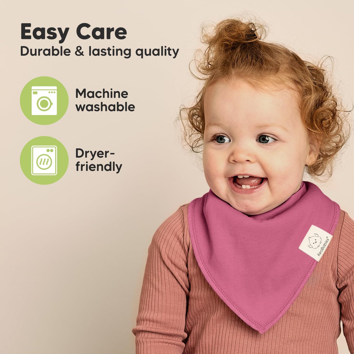 Paquete de 8 baberos orgánicos para niñas – Baberos triangulares súper absorbentes para bebés babeos y dentición, 100% algodón extra suave para recién nacido, bebé de 0 a 36 meses (Lila)