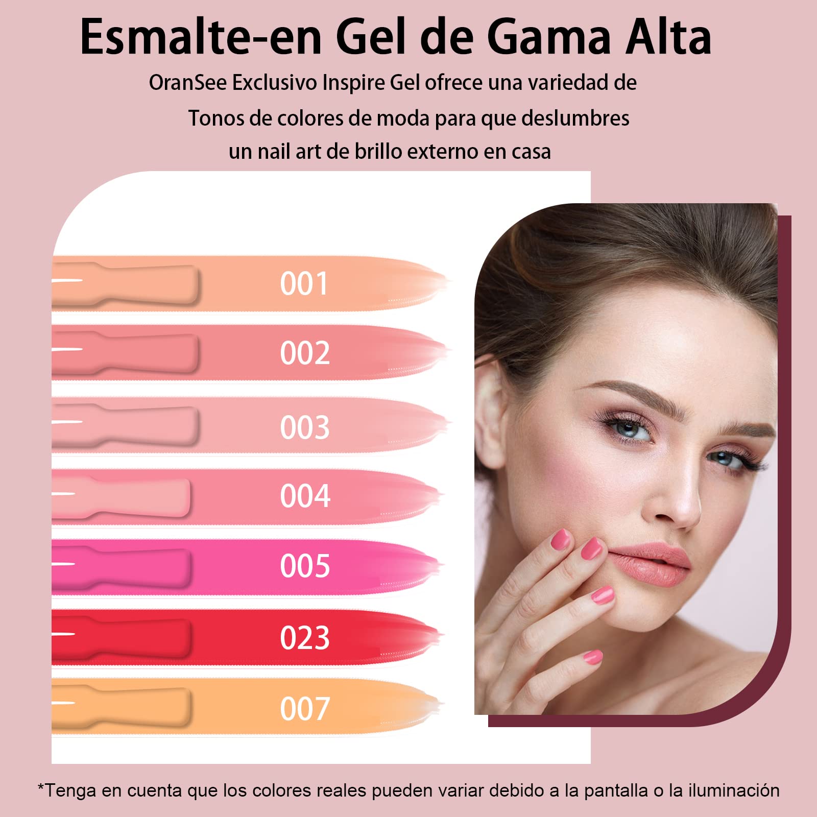 Kit de Uñas en Gel OranSee de 24 Piezas con Lámpara UV/LED de 54W