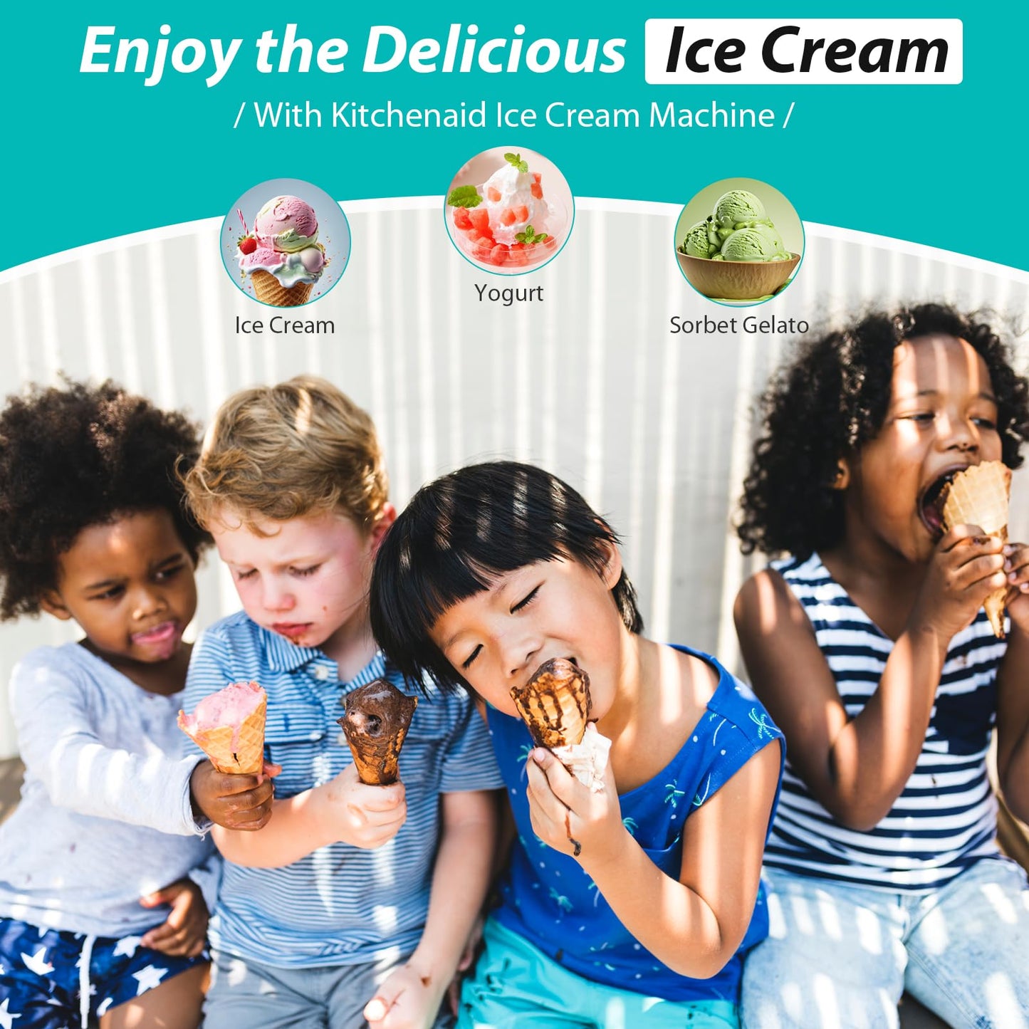 Accesorio para Máquina de Helados KitchenAid Blanco Compatibilidad 4.5 Cuartos y Más Grande