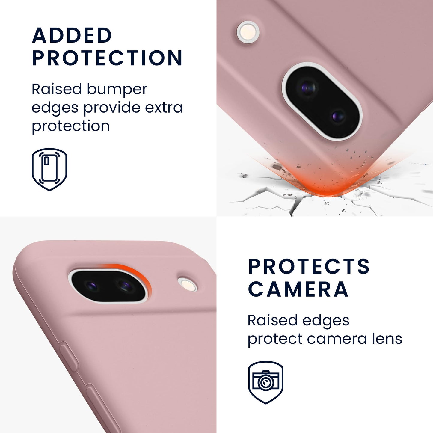 kwmobile Carcasa Compatible con Google Pixel 8a Funda - Case TPU y Silicona antigolpes - Apto Carga inalámbrica - Lila Color Carne