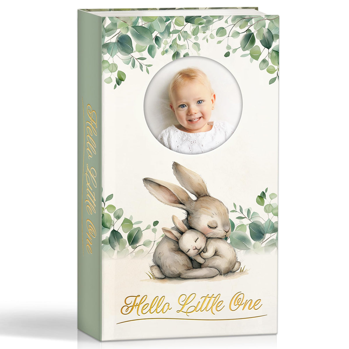 Álbum de Fotos para Bebé con 300 Bolsillos y Tapa Dura en Papel Mate con Ventana Frontal
